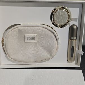 Tous Cream and Gold Key & Card Holder Set